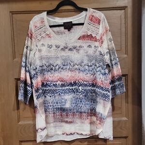 Chic Bohemian Patterned Blouse